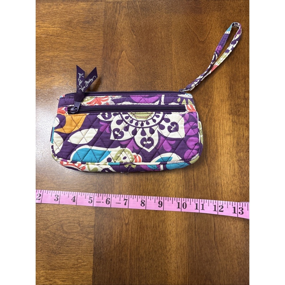 VERA BRADLEY Zip Wristlet - Plum Crazy Pattern - Phone Size - Exact One